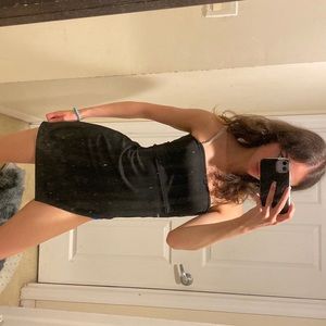 Black mini dress